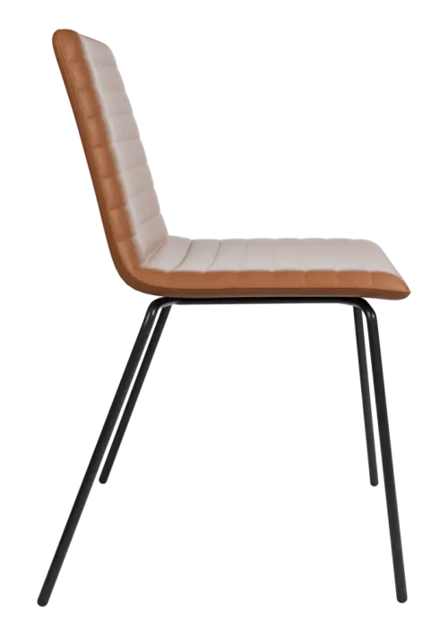 ARCA MEET BLACK, židle konferenční, ekologická kůže cappuccino